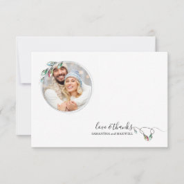 Unieke Scandinavische kerstkaart Hartelijk dank Notitiekaartje