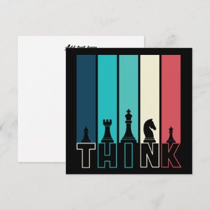 Unieke  schaakartikelen denken kleurrijk kaart