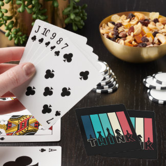 Unieke schaakartikelen denken kleurrijk pokerkaarten