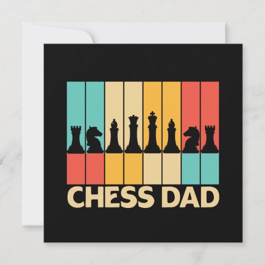 Unieke schaakvader grappige vintage zonsondergang kaart (Voorkant)