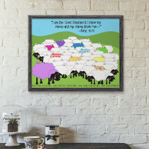Unieke schapen poster