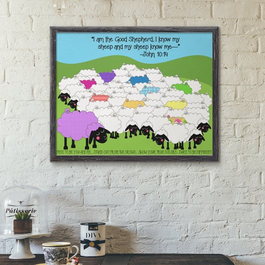 Unieke schapen poster
