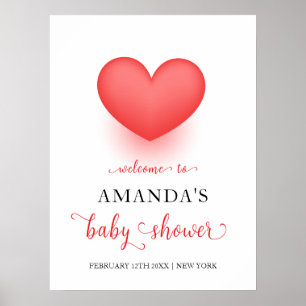 Unieke schat Valentijn Baby Shower Welkom Poster