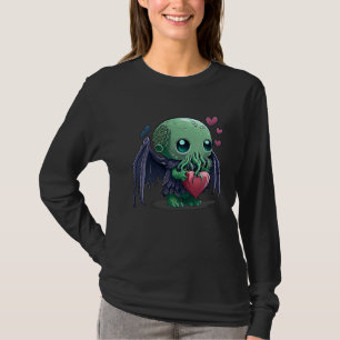 Unieke Schattige Cthulhu Valentijnsdag T-shirt