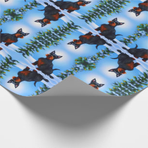 Unieke Schattige Feestelijke Hond Schotse Terrier Cadeaupapier