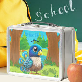 Unieke Schattige Speelse Pauw Vogel Cartoon Grafis