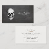 Unieke  schedel Etching Black Business Visitekaartje (Voorkant / Achterkant)