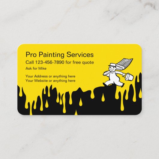 Unieke schilderservice Visitekaartje met twee zijd (Achterkant)