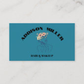 Unieke Schoonheidshaar & Make-up &QR code Visitekaartje (Voorkant)