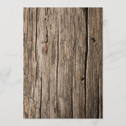 Unieke Scroll & Feather Pen Barnwood Wedding Menu (Achterkant)