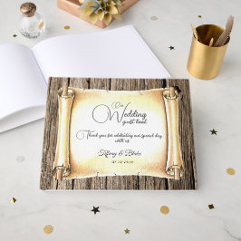 Unieke Scroll & Feather Pen bruiloft Gastenboek