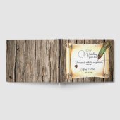 Unieke Scroll & Feather Pen bruiloft Gastenboek (Volledig)