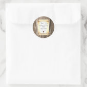 Unieke Scroll & Feather Pen bruiloft Ronde Sticker (Tas)