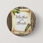 Unieke Scroll & Feather Pen Moeder van de Bruid Ronde Button 5,7 Cm (Voorkant)