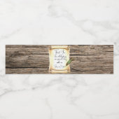 Unieke Scroll &  Feather Pen Wedding Waterfles Etiket (Enkel label)