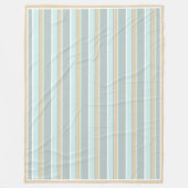 Unieke Seafoam Green White Tan Stripe Art Fleece Deken (Voorkant)
