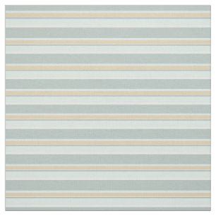 Unieke Seafoam Green White Tan Stripe Art Stof