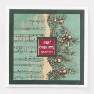 Unieke  servetten in gedempt kerstpalet