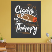 Unieke sigaren zijn mijn therapie Quote Canvas (Insitu (Woonkamer))
