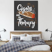 Unieke sigaren zijn mijn therapie Quote Canvas (Insitu (Slaapkamer))