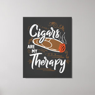 Unieke sigaren zijn mijn therapie Quote Canvas