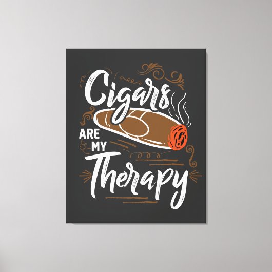 Unieke sigaren zijn mijn therapie Quote Canvas (Voorkant)