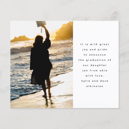 Unieke Sjabloon Foto High School Afstuderen (Achterkant)