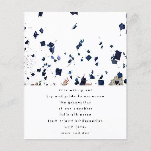 Unieke Sjabloon Foto Kleuterschool Afstuderen (Achterkant)