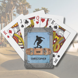 Unieke skateboard cadeau voor broer Edgy Graffiti Pokerkaarten