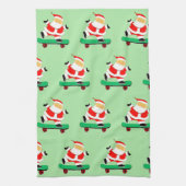 Unieke Skateboarding Kerstman Theedoek (Verticaal)