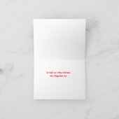 Unieke skelet Kerstman kerstkaart Kaart (Binnen)