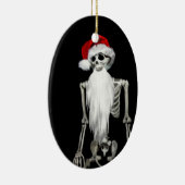 Unieke skelet kerstsierversiering keramisch ornament (Rechts)