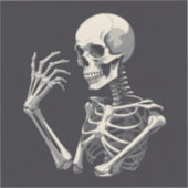 Unieke Skeleton Sticker Art (Voorkant)