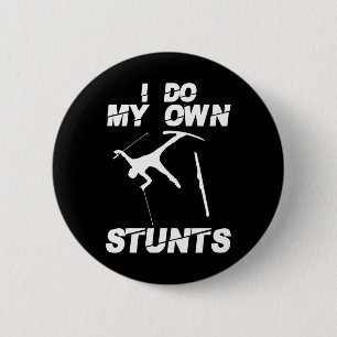 Unieke Ski Kunst Voor Mannen Vrouwen Kinderen Skil Ronde Button 5,7 Cm