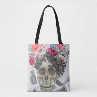 Unieke Skull Print Canvas tas, mooi en stijlvol Tote Bag