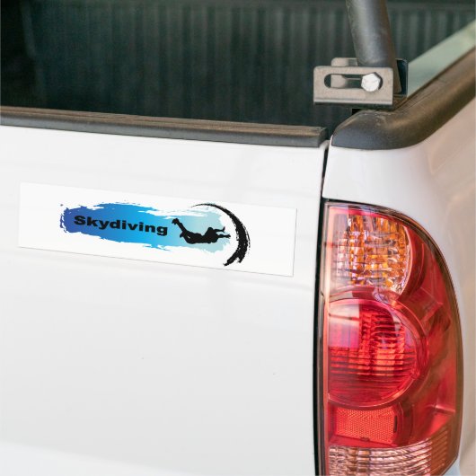 Unieke Skydiving Bumpersticker (Op Truck)