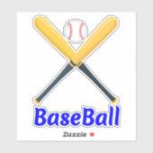 Unieke Slaghouten & Ballen (Sport) Honkbal Sticker (Vel)