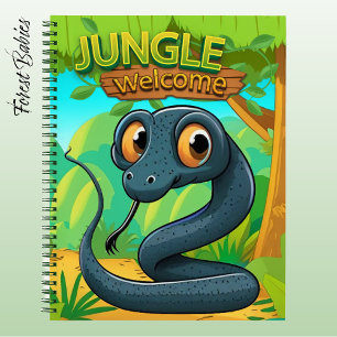 Unieke Slang Whimsical Woodland Natuur Scene 🐍 Notitieboek