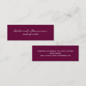 Unieke Slim Paarse Make-up Artist Visitekaartje (Voorkant / Achterkant)