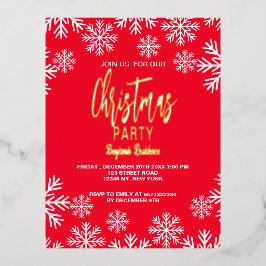 Unieke Sneeuw Rode Kerstmis uitnodigen Party kaart