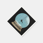 Unieke sneeuwbol met klimmer en touw servet (Hoek)