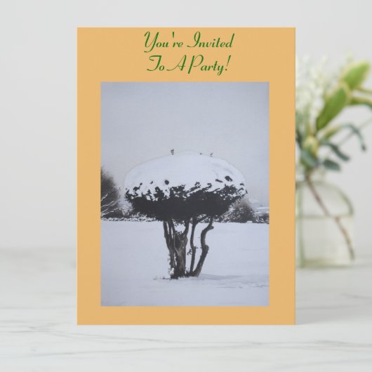 unieke sneeuwscène voor kerst kaart (Staand voorkant)