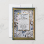 Unieke sneeuwvlok feestelijk Dank u RSVP Kaartje (Voorkant)