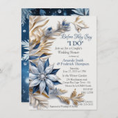 Unieke Sneeuwvlok Festieve Winter Ontwerp Kaart (Voorkant / Achterkant)