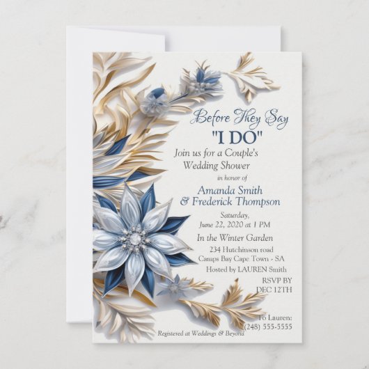 Unieke Sneeuwvlok Festieve Winter Ontwerp Kaart (Voorkant)