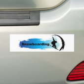 Unieke Snowboarding Bumpersticker (Op auto)