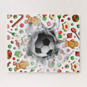 Unieke Soccer Holiday Gift Jigzaag Puzzle Legpuzzel (Horizontaal)