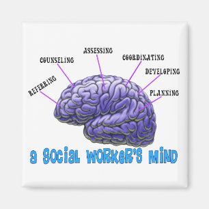 Unieke sociale werker Gifts-A Social Worker's Mind Magneet