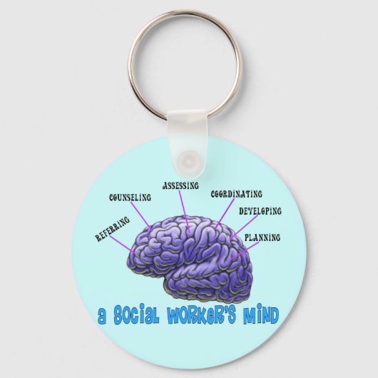 Unieke sociale werker Gifts-A Social Worker's Mind Sleutelhanger (Voorkant)