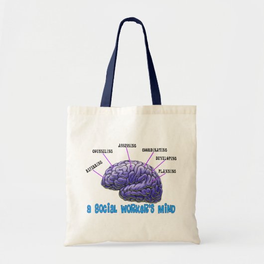 Unieke sociale werker Gifts-A Social Worker's Mind Tote Bag (Voorkant)